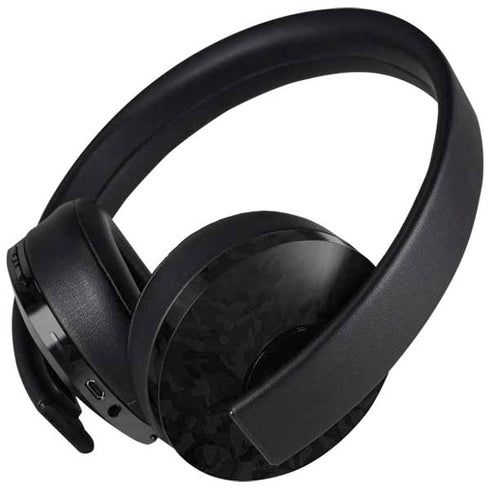 Black Shadow Camo PlayStation 4 Gold Wireless Headset Skin
