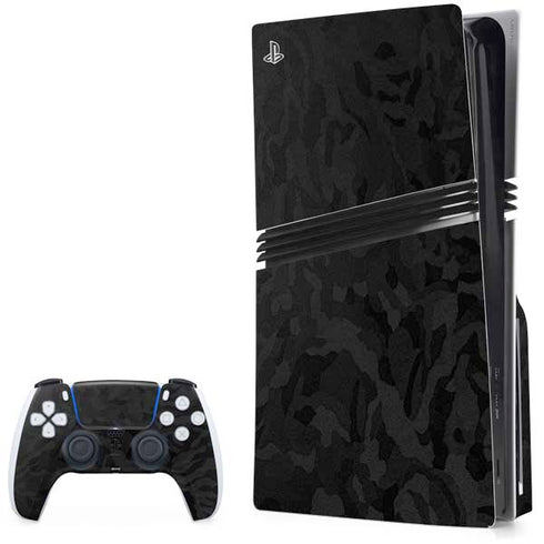 Black Shadow Camo PS5 Pro Disk Bundle Skin