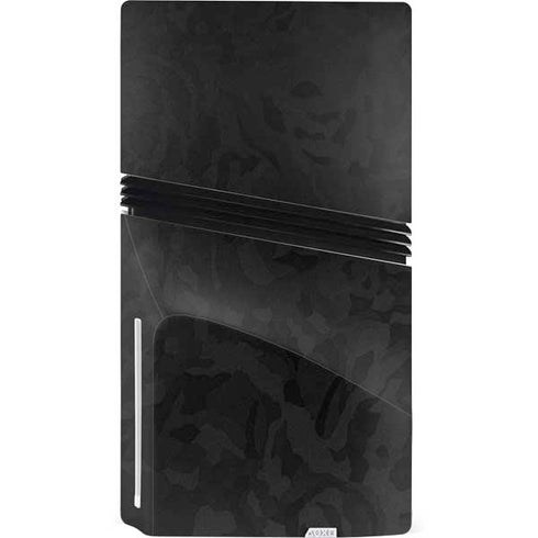 Black Shadow Camo PS5 Pro Disk Console Skin