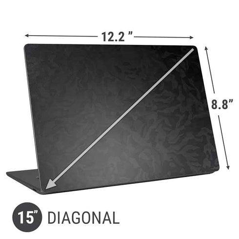 Black Shadow Camo Universal Laptop 15in (12.2 x 8.8in) Skin