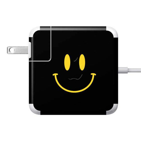 Black Happy Face 85W Power Adapter (15 and 17 inch MacBook Pro Charger) Skin