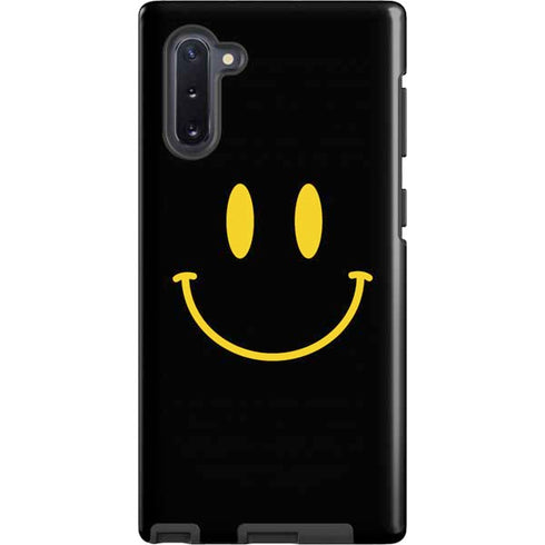 Black Happy Face Galaxy Cases