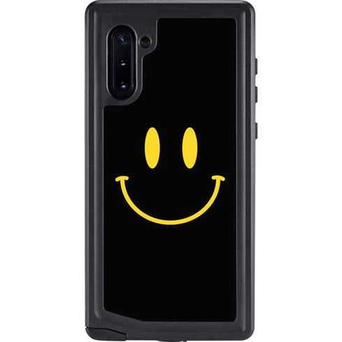 Black Happy Face Galaxy Cases