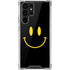 Black Happy Face Galaxy S22 Ultra Clear Case