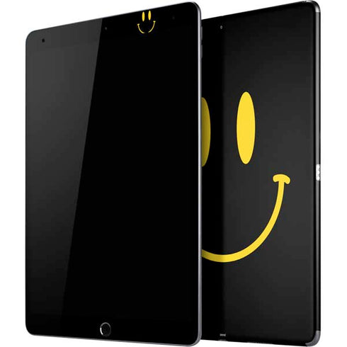 Black Happy Face iPad Skins