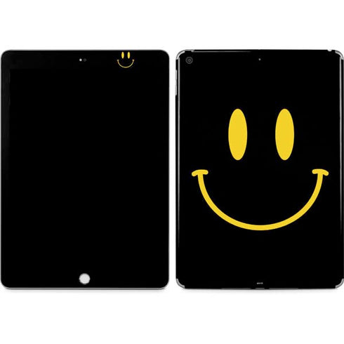 Black Happy Face Apple iPad Skin