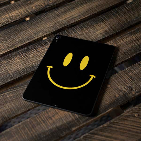 Black Happy Face Apple iPad Pro Skin