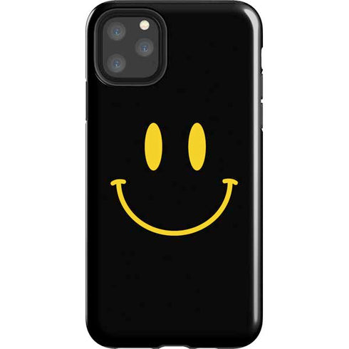 Black Happy Face iPhone Cases