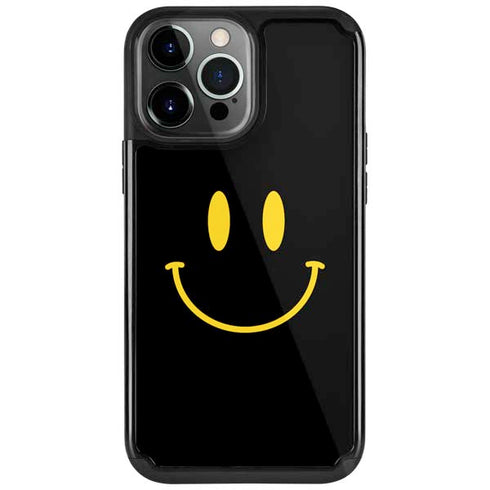 Black Happy Face iPhone Cases