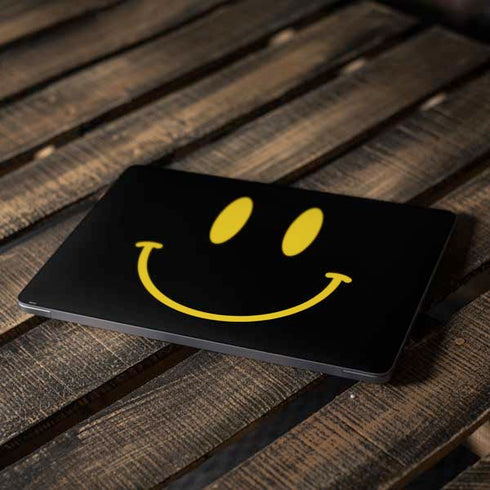 Black Happy Face Apple MacBook Air Skin