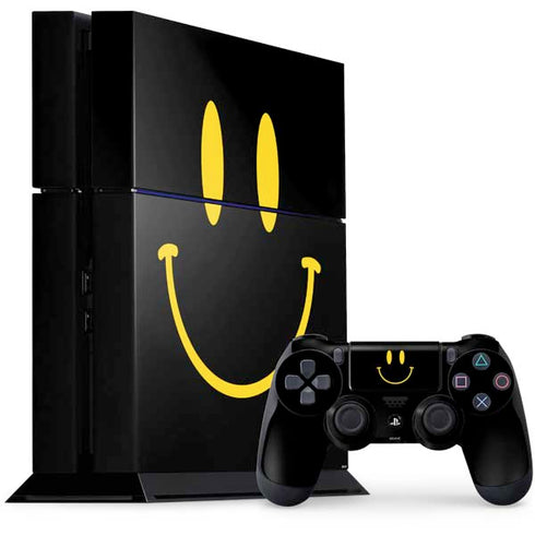 Black Happy Face PlayStation PS4 Skins