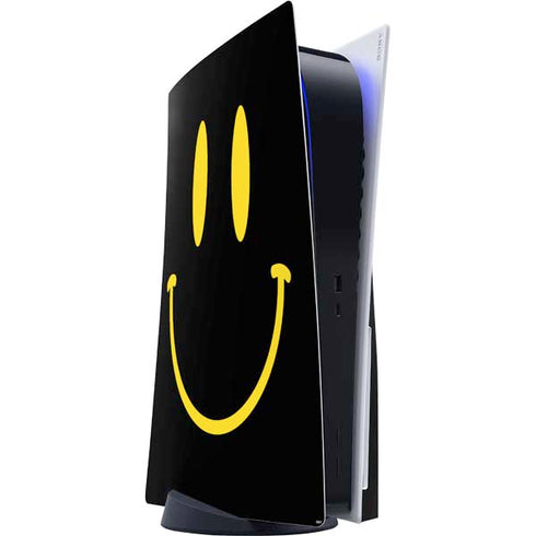 Black Happy Face PlayStation PS5 Skins