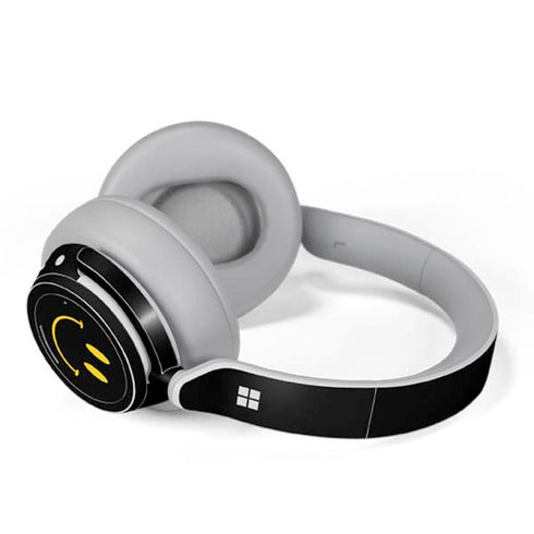 Black Happy Face Surface Headphones Skin