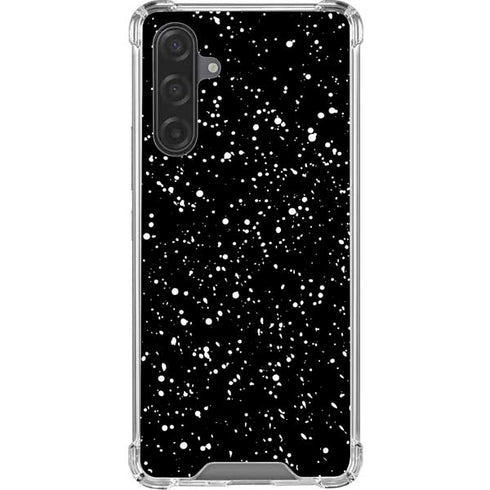 Black Speckle Galaxy A17 Clear Case