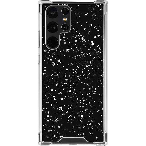Black Speckle Galaxy S23 Ultra Clear Case