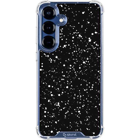 Black Speckle Galaxy S25 Plus Clear Case