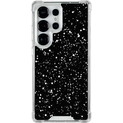 Black Speckle Galaxy S25 Ultra Clear Case