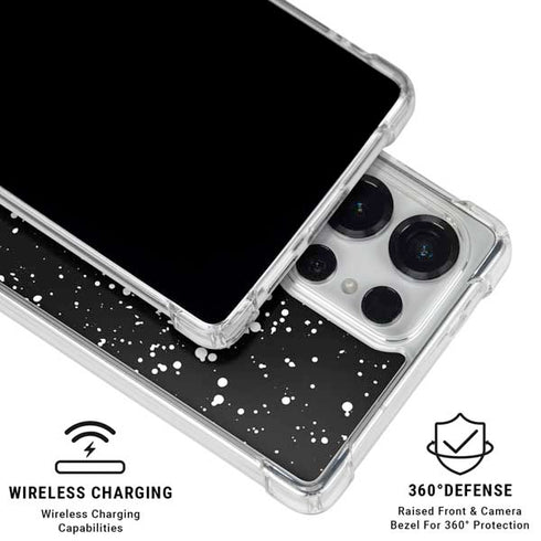 Black Speckle Galaxy S26 Ultra Clear Case