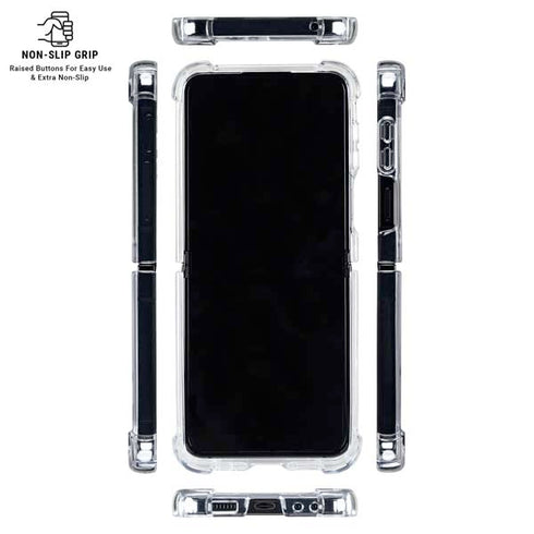 Black Speckle Galaxy Z Flip6 Clear Case