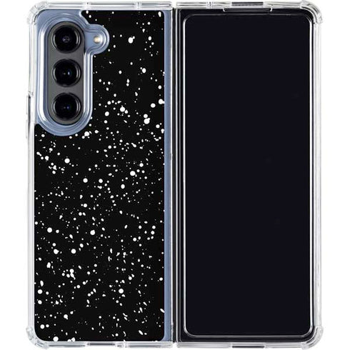 Black Speckle Galaxy Z Fold5 5G Clear Case