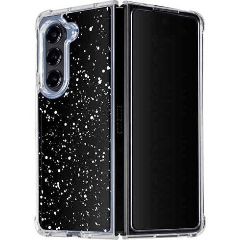 Black Speckle Galaxy Z Fold5 5G Clear Case