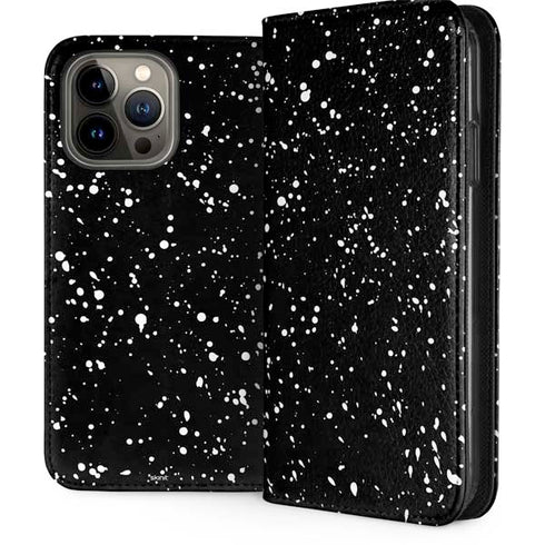 Black Speckle iPhone 13 Pro Max Folio Case