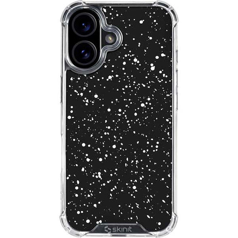 Black Speckle iPhone 16 Clear Case