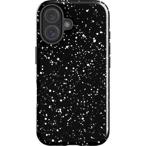 Black Speckle iPhone 16 Plus Impact Case