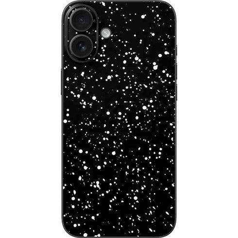 Black Speckle iPhone 16 Plus Skin