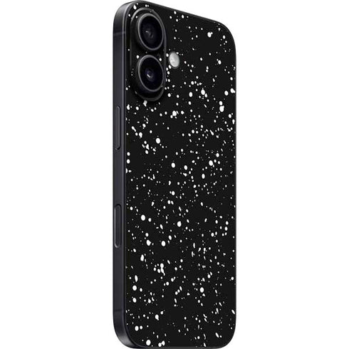 Black Speckle iPhone 16 Plus Skin