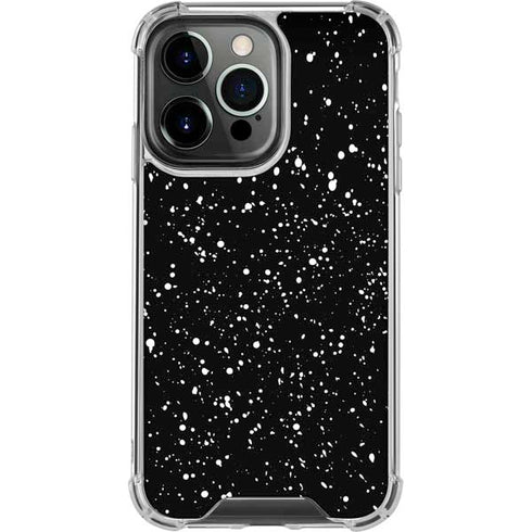 Black Speckle iPhone 16 Pro Clear Case