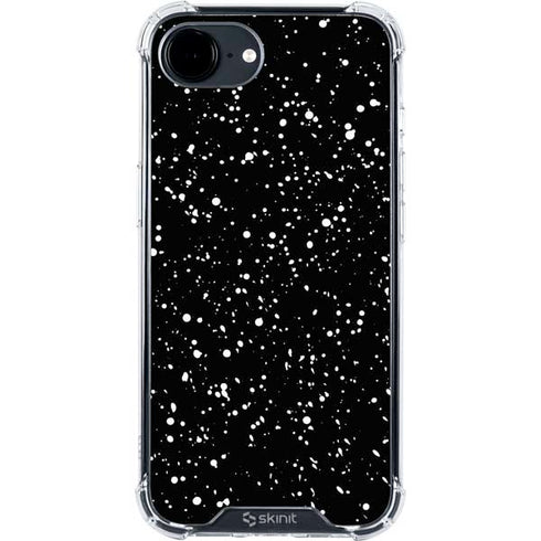 Black Speckle iPhone 16e Clear Case