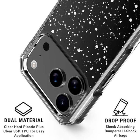 Black Speckle iPhone 18 Pro Clear Case