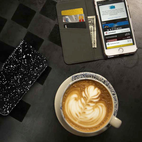 Black Speckle iPhone 7 Folio Case