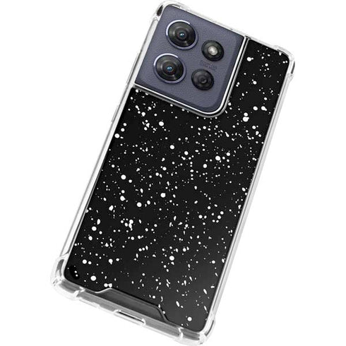Black Speckle Moto G 5G (2025) Clear Case