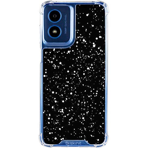 Black Speckle Moto G Play 4G (2024) Clear Case