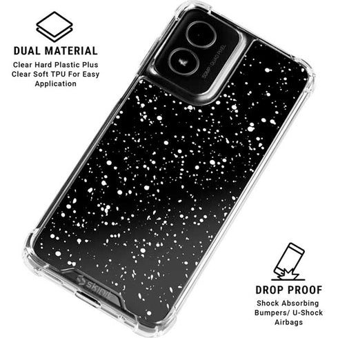 Black Speckle Moto G Power 5G (2024) Clear Case