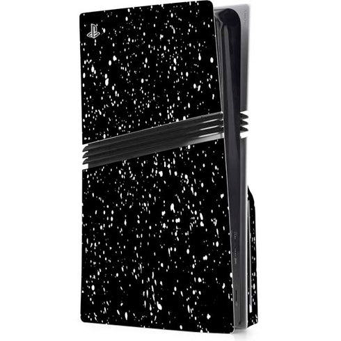 Black Speckle PS5 Pro Disk Console Skin
