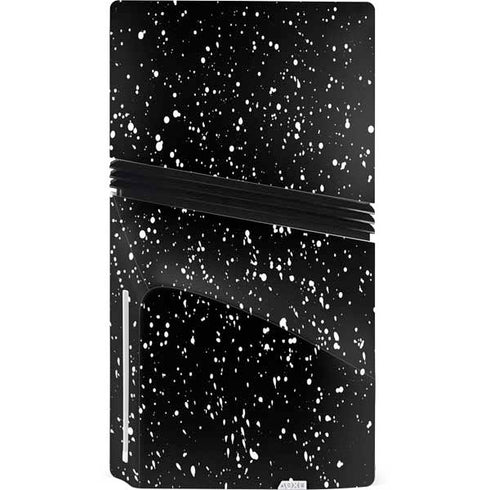 Black Speckle PS5 Pro Disk Console Skin