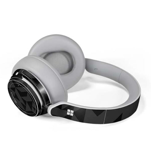 Black Geometric Surface Headphones Skin