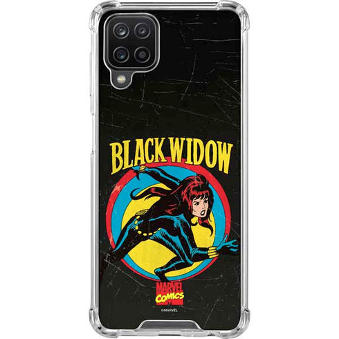 Marvel Classic Comics Black Widow Galaxy A12 Clear Case