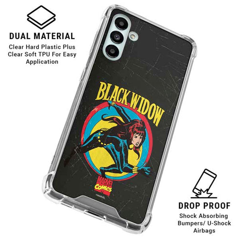 Marvel Classic Comics Black Widow Galaxy A13 5G Clear Case