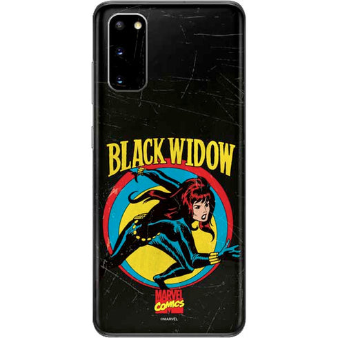 Marvel Classic Comics Black Widow Galaxy S20 Skin