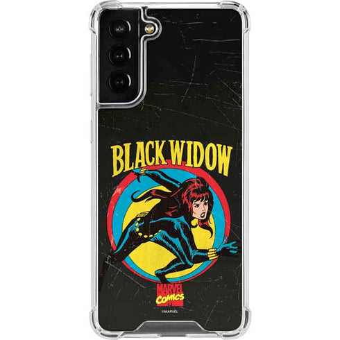 Marvel Classic Comics Black Widow Galaxy S21 FE Clear Case