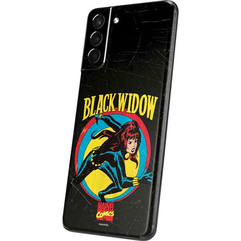 Marvel Classic Comics Black Widow Galaxy S21 Plus 5G Skin