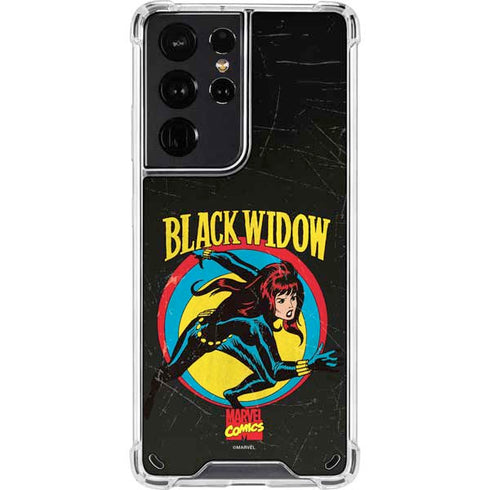 Marvel Classic Comics Black Widow Galaxy S21 Ultra 5G Clear Case