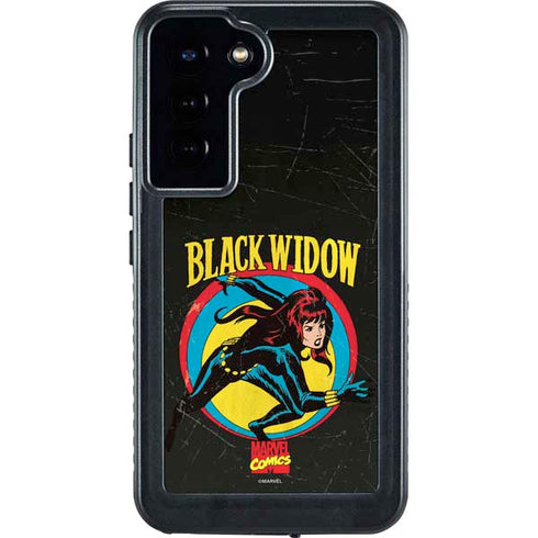 Marvel Classic Comics Black Widow Galaxy S23 Plus Waterproof Case