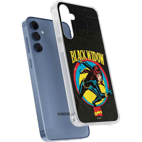 Marvel Classic Comics Black Widow Galaxy S24 Clear Case