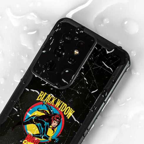 Marvel Classic Comics Black Widow Galaxy S24 Ultra Waterproof Case