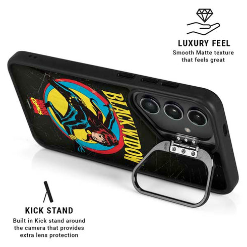 Marvel Classic Comics Black Widow Galaxy S25 Kickstand Case